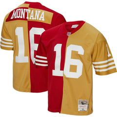 NFL Joe Montana San Francisco 49ers 1990 Split Legacy Replica Jersey - Scarlet/Gold sale