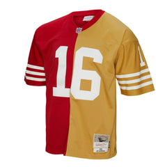 NFL Joe Montana San Francisco 49ers 1990 Split Legacy Replica Jersey - Scarlet/Gold sale