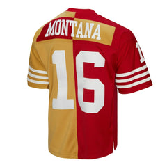 NFL Joe Montana San Francisco 49ers 1990 Split Legacy Replica Jersey - Scarlet/Gold sale