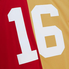 NFL Joe Montana San Francisco 49ers 1990 Split Legacy Replica Jersey - Scarlet/Gold sale