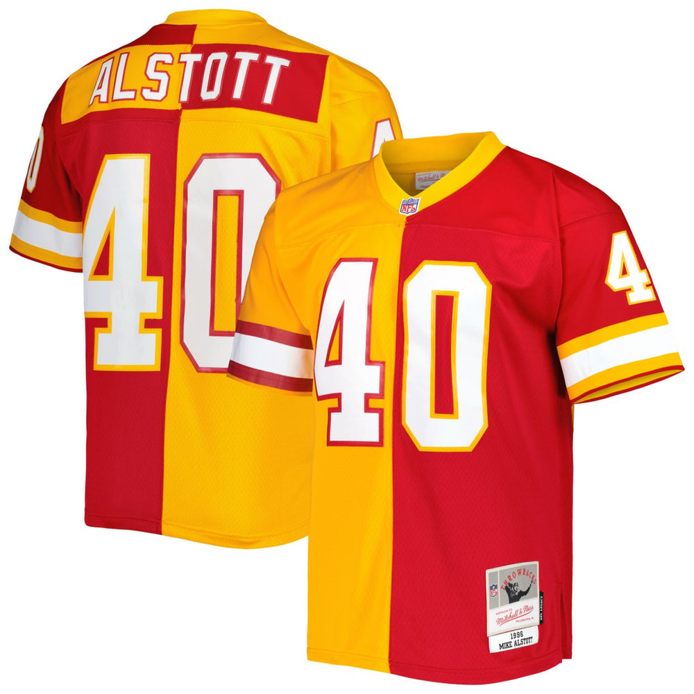 NFL Mike Alstott Tampa Bay Buccaneers 1996 Split Legacy Replica Jersey - Orange/Red cheap