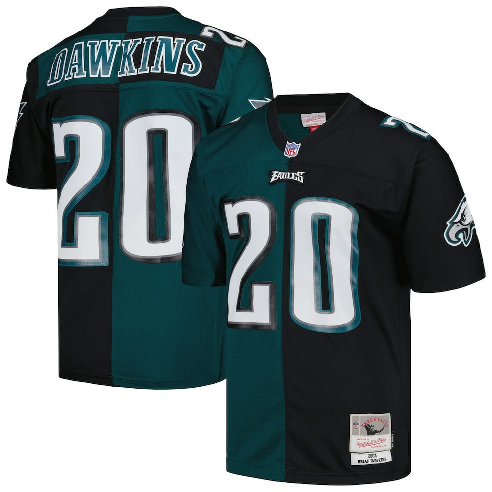 NFL Brian Dawkins Philadelphia Eagles 2004 Split Legacy Replica Jersey - Midnight Green/Black for sale