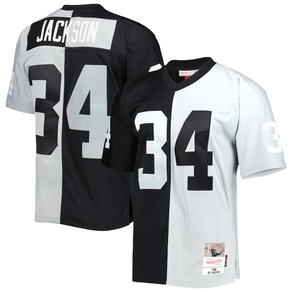 Bo Jackson Las Vegas Raiders 1988 Split Legacy Replica Jersey Black/Silver