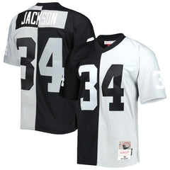 NFL Bo Jackson Las Vegas Raiders 1988 Split Legacy Replica Jersey - Black/Silver for sale
