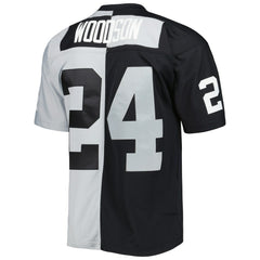 NFL Charles Woodson Las Vegas Raiders 1998 Split Legacy Replica Jersey - Black/Silver on sale