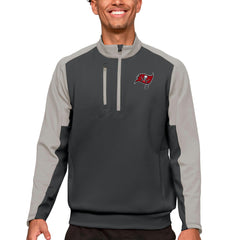 Tampa Bay Buccaneers Antigua Team Quarter-Zip Pullover Top Charcoal
