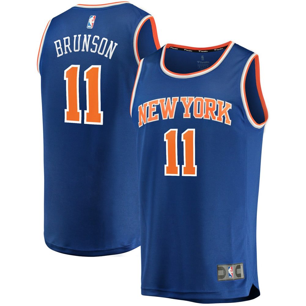 NBA Jalen Brunson New York Knicks Fast Break Replica Jersey - Icon Edition - Blue