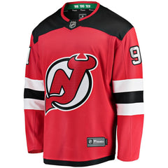 NHL Dawson Mercer New Jersey Devils Fanatics Home Breakaway Jersey - Red