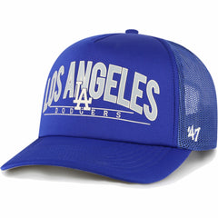 Los Angeles Dodgers '47 Backhaul Foam Trucker Snapback Hat - Royal Hats