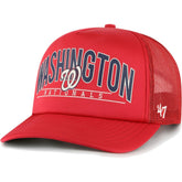 Washington Nationals '47 Backhaul Foam Trucker Snapback Hat - Red Hats