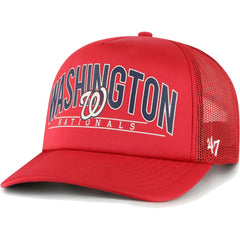 Washington Nationals '47 Backhaul Foam Trucker Snapback Hat - Red Hats