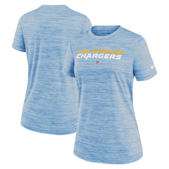 Los Angeles Chargers Women's Sideline Velocity Performance T-Shirt Powder Blue