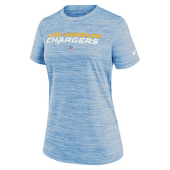 Los Angeles Chargers Women's Sideline Velocity Performance T-Shirt Powder Blue