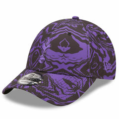 Tottenham Hotspur New Era Allover Print 9FORTY Adjustable Hat Black/Purple