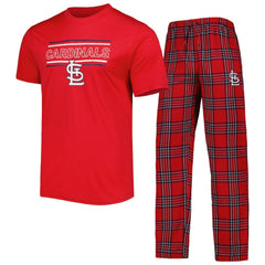 St. Louis Cardinals Concepts Sport Badge Top & Pants Sleep Set - Red/Navy Tops
