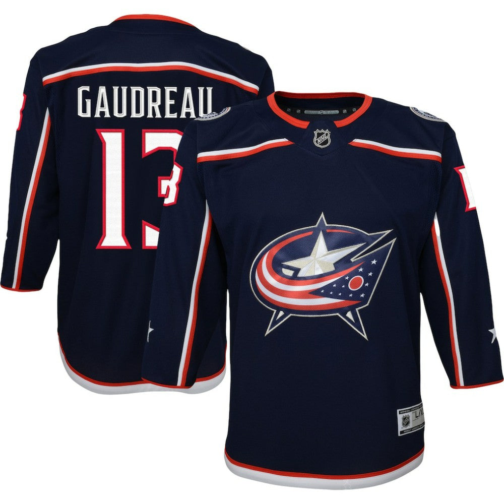 NHL Johnny Gaudreau Columbus Blue Jackets Youth 2022/23 Premier Player Jersey - Navy
