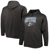 NHL Tampa Bay Lightning Fanatics Big & Tall Dynasty Pullover Hoodie - Heather Charcoal