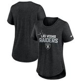 Las Vegas Raiders Women's Local Fashion Tri-Blend T-Shirt Heather Black