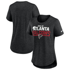 Atlanta Falcons Women's Local Fashion Tri-Blend T-Shirt Heather Black