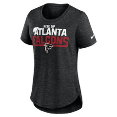 Atlanta Falcons Women's Local Fashion Tri-Blend T-Shirt Heather Black