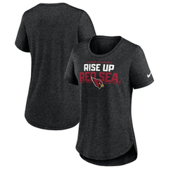 Arizona Cardinals Women's Local Fashion Tri-Blend T-Shirt Heather Black