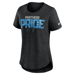 Carolina Panthers Women's Local Fashion Tri-Blend T-Shirt Heather Black