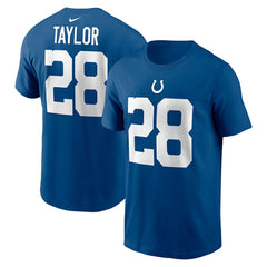 Jonathan Taylor Indianapolis Colts Player Name & Number T-Shirt Royal
