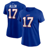 Josh Allen Buffalo Bills Women's Player Name & Number T-Shirt Royal