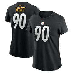 T.J. Watt Pittsburgh Steelers Women's Player Name & Number T-Shirt Black