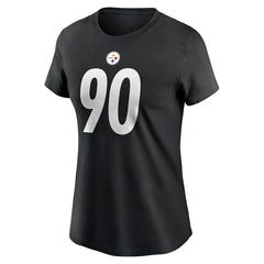 T.J. Watt Pittsburgh Steelers Women's Player Name & Number T-Shirt Black