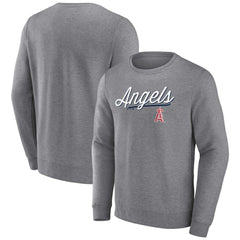 Los Angeles Angels Fanatics Simplicity Pullover Sweatshirt - Heather Gray Pullover