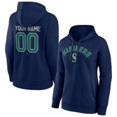 Seattle Mariners Women's Personalized Team Winning Streak Pullover Hoodie - Navy Hoodies