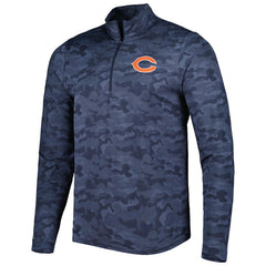 Chicago Bears Antigua Brigade Quarter-Zip Sweatshirt Navy