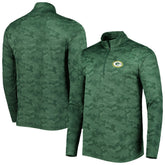 Green Bay Packers Antigua Brigade Quarter-Zip Sweatshirt Green