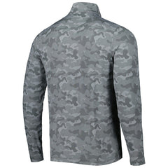 Miami Dolphins Antigua Brigade Throwback Quarter-Zip Top Gray