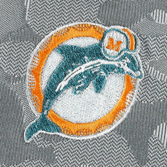 Miami Dolphins Antigua Brigade Throwback Quarter-Zip Top Gray