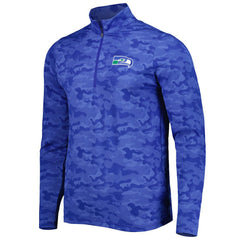 Seattle Seahawks Antigua Brigade Throwback Quarter-Zip Top Royal
