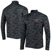 Tampa Bay Buccaneers Antigua Brigade Quarter-Zip Sweatshirt Black
