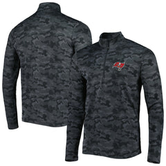 Tampa Bay Buccaneers Antigua Brigade Quarter-Zip Sweatshirt Black