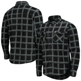 Las Vegas Raiders Antigua Industry Flannel Button-Up Shirt Jacket Black