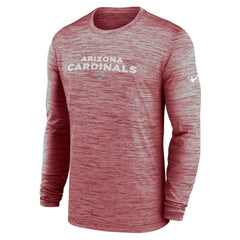 Arizona Cardinals Sideline Team Velocity Performance Long Sleeve T-Shirt Cardinal