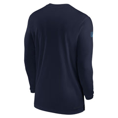 Tennessee Titans Sideline Coach Performance Long Sleeve T-Shirt Navy