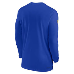 Los Angeles Rams Sideline Coach Performance Long Sleeve T-Shirt Royal