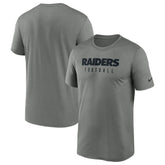 Las Vegas Raiders Sideline Legend Performance T-Shirt Heather Gray