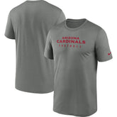 Arizona Cardinals Sideline Legend Performance T-Shirt Heather Gray