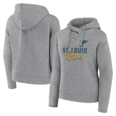 NHL St. Louis Blues Fanatics Women's Script Favorite Pullover Hoodie - Heather Gray