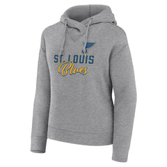 NHL St. Louis Blues Fanatics Women's Script Favorite Pullover Hoodie - Heather Gray