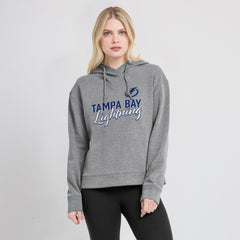 NHL Tampa Bay Lightning Fanatics Women's Script Favorite Pullover Hoodie - Heather Gray