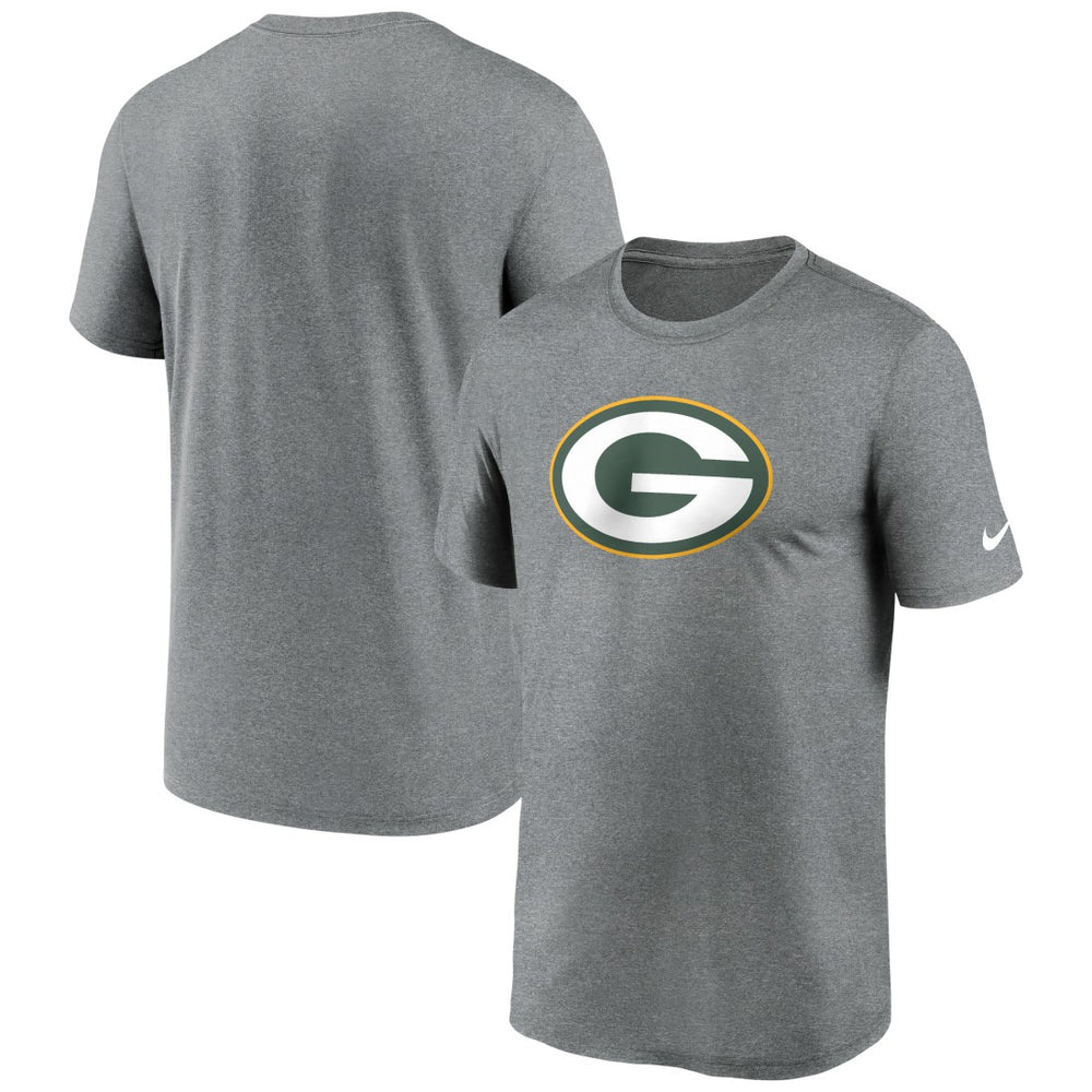 Green Bay Packers Primetime Legend Logo Performance T-Shirt Heather Charcoal