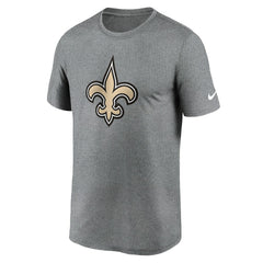 New Orleans Saints Primetime Legend Logo Performance T-Shirt Heather Charcoal